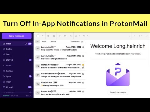 How to Turn Off In-App Notifications in ProtonMail?