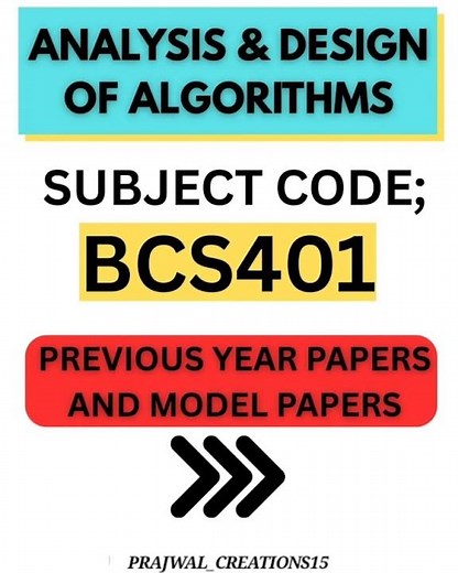 BCS401 Analysis & Design of Algorithms Previous Year Papers (VTU) #ADA #VTUUpdatesToday #2025exams