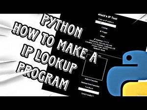 How To Make A Ip Lookup Program Python