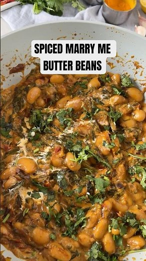 Marry Me Butter Beans - Easy budget friendly one pot vegetarian recipe ready in 40 mins #onepotdish
