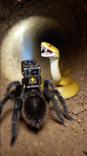 Black Tarantula Inside a Secret Underground World 🕷️| Real Micro Camera Footage