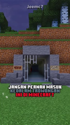 LIAT SAMPE AKHIR!!! Jangan pernah masuk kedalam terowongan ini! #minecraft #creepypasta #shorts