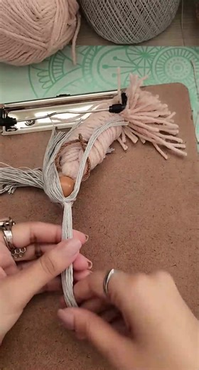 How I make my mermaid macrame dolls ‍♀️ I am using yarn and crochet thread and the tassel making tool is linked in my bio under journaling suppliesto #8490 | Chippy Kids