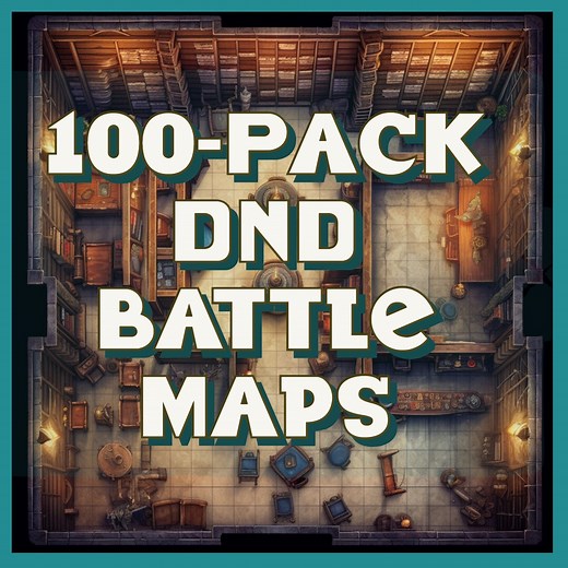 Immersive 100  Pack of Dungeons and Dragons Battle Maps With Gridlines - Druid Groves, Dungeons, Taverns, and More - Etsy
