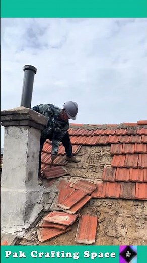 The Process Of Removing Tiles From The Ceiling