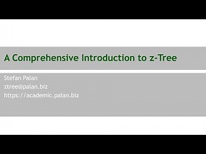 Welcome | z-Tree online course