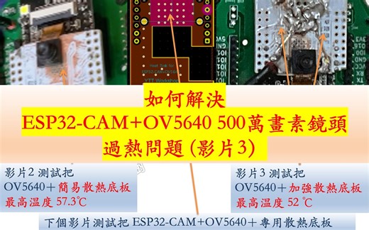 解决 ESP32CAM+OV5640 过热问题(影片3） ｜芸庭树工作室