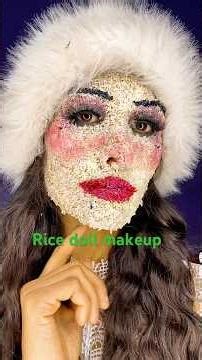 Rice doll makeup tutorial #ricedollmakeup