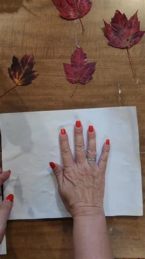 What do you think? With these beautiful leaves I collected and pressed I knew I had to try this. | Creations of Studio 39