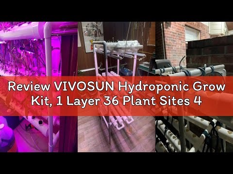 Review VIVOSUN Hydroponic Grow Kit, 1 Layer 36 Plant Sites 4 Food-Grade PVC-U Pipes Hydroponics Plan