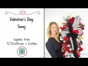 How to Make a Valentine's Day Swag-DIY Front Door Wreath Tutorial Step By Step