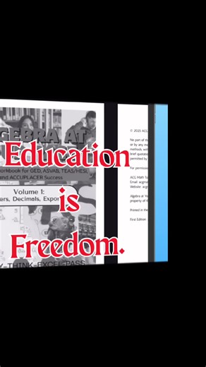 Tomorrow is Juneteenth and I’m doing something I’ve never done before. From Friday through Sunday, my Summer Starter System is $27. That’s volumes, one and two of Algebra At Your Pace, the Practice Book, and full video walk-through support – for $27. Juneteenth is about freedom. And I believe education is one of the most powerful forms of freedom there is. If you’ve been waiting to start rebuilding your math foundation – for your GED, your ASVAB, your college placement exam, or just for yourself