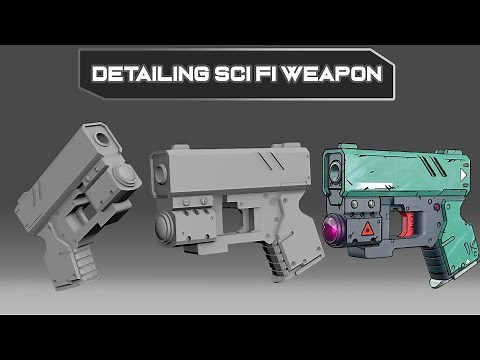 How to Modeling Stylized Weapon: Detailing the Weapon! #3dsmax #stylized #gun