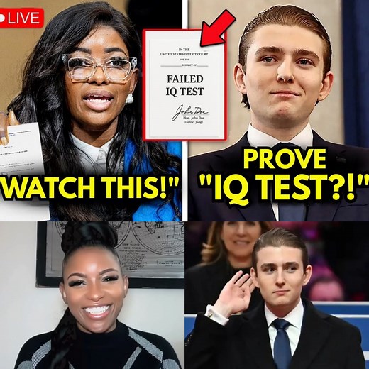 Barron Trump vs. Jasmine: The IQ Test Twist No One Saw Coming! It was supposed to be an ordinary afternoon at George Washington University—a youth leadership panel, bright lights, cameras, and the hum of students whispering about future careers and policy debates. But when Barron Trump leaned forward with a confident grin and challenged Congresswoman Jasmine Crockett to an IQ test, the entire room froze. What happened next would captivate millions and spark a viral conversation about what intell