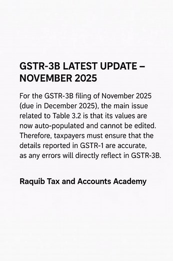 GSTR-3B Amendment 2025 | New Rule for Table 3.2 | Full Guide