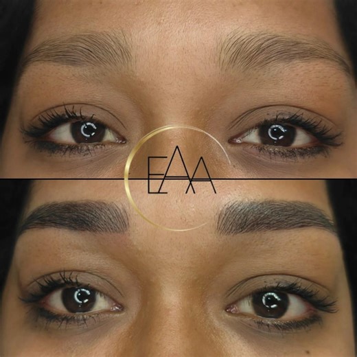 Hair stroke technique for a natural appearance . For more information, Call :8951798999.