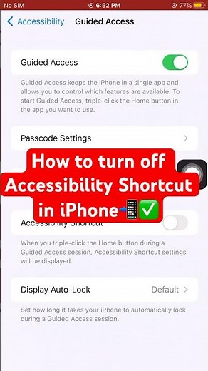 How to turn off Accessibility Shortcut in iPhone📲✅ #iphone #tipsandtricks #accessibility #tutorial