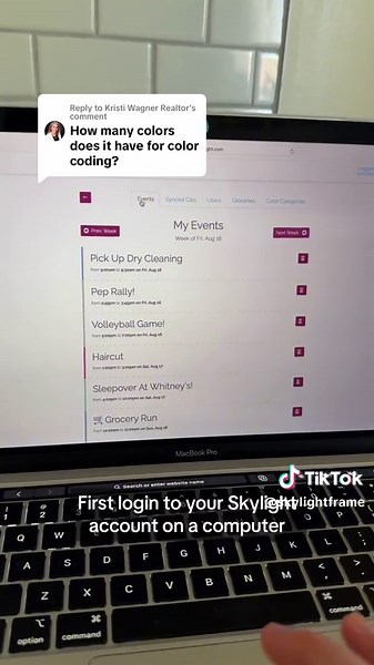 The color coding possibilities are endless 🌈 #customcolor #schedule #familylife #homeorganization #satisfying #skylightcalendar