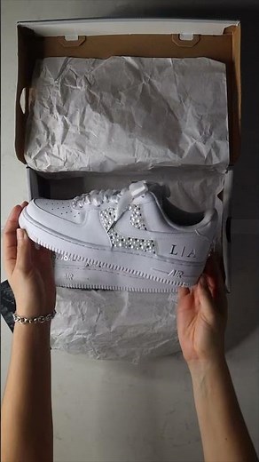 Custom Bridal Air Force 1 Sneakers ✨ Wedding Reception Shoes for Bride #bridalsneakers #2026bride