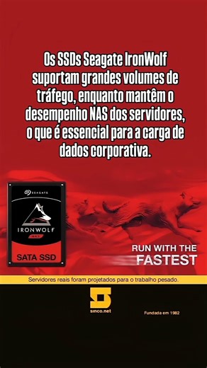 SSDs #Seagate #IronWolf suportam grandes volumes de tráfego e mantêm o desempenho NAS do servidor