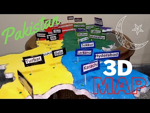 3d Map of Pakistan for Kids Project of SST | Basic Education