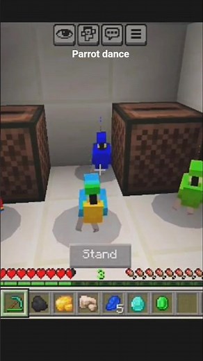 minecraft parrot dance....... #minecraft #parrotdance #gaming #shorts