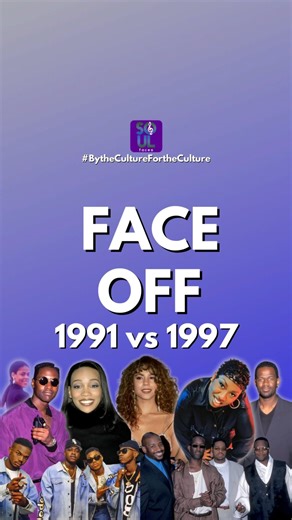 8.3K views · 945 reactions | FACE OFF | 1991 Vs 1997  What year takes it??? • • • #soulfaces #soulfacesmedia #bytheculturefortheculture #90s #90srnb #90shiphop #90shiphop #90smusic #oldschool #rnbclassics #90svibes #throwback #reels #explore | SoulFaces | Facebook