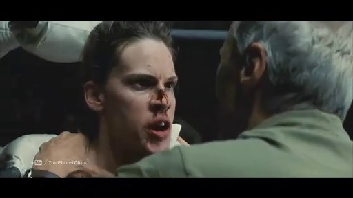 Hilary Swank nose is broken in her first boxing match | Million Dollar Baby Movie Scene