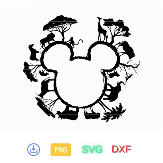 Mouse Head Safari Svg, Safari Mouse Head Clipart, Magical Kingdom Svg, Mouse Safari Adventure Svg, Cricut Filebirthday Svg, Cricut File - Etsy