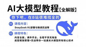 【全网首发】DeepSeek-AI大模型教程（LLM+RAG+提示词工程+LangChain+GLM-4+Transformer+大模型部署微调+Ollama）