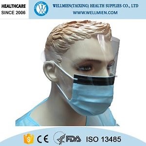 [Hot Item] Disposable Hospital Custom Surgical Face Masks with Eye Shield