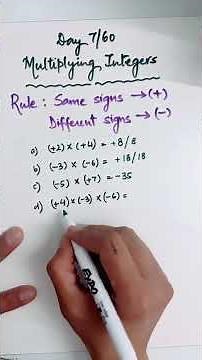 Day 7/60 | Multiplying Integers using rules |GED Math #integersclass6 #gedmaths #multiplying