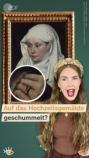 Das ist also Kunst on Instagram: "In diesem #Hochzeitsporträt versteckt sich womöglich ein ziemlich pikantes Detail  – das @misshistory_ natürlich nicht entgeht  ... #Kunst #Gemälde #Hochzeit #Porträt #RobertCampin #GeheimnisseDerKunstgeschichte"