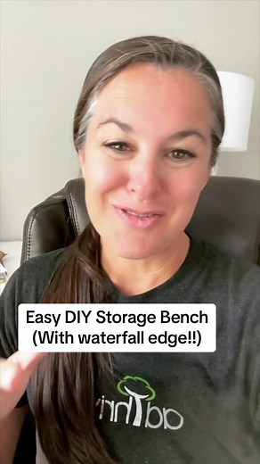 Easy DIY Storage Bench for firewood (with a waterfall edge)!! #diy #diyproject #diyhome #woodworking #firewood #diybench #diyfurniture #falldecor