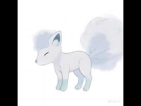 Pokémon Evolution - Alolan Vulpix Evolve into Alolan Ninetales (Square Crop)