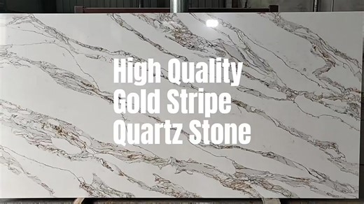 Golden Rocky Quartz Slab for Stunning Countertops