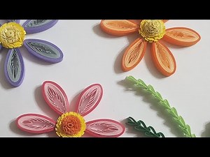 quilling flowers using a hair comb, basic quilling tutorials