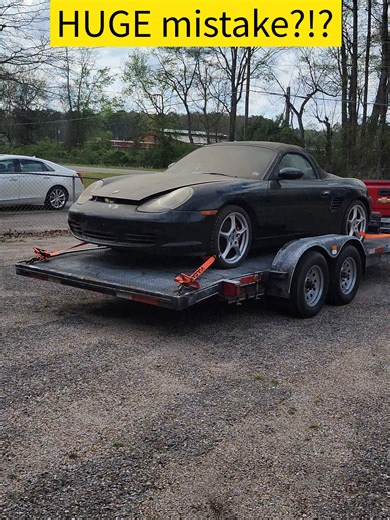 Did I make a HUGE mistake buying this 2003 Porsche Boxster S? No Key, unknown mechanical condition, disgusting interior, windows are down. #Porsche #carlot #cardealer #twinstatesauto #cardetailing