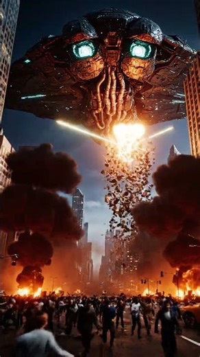 Epic Alien Invasion in the City! 🛸🔥