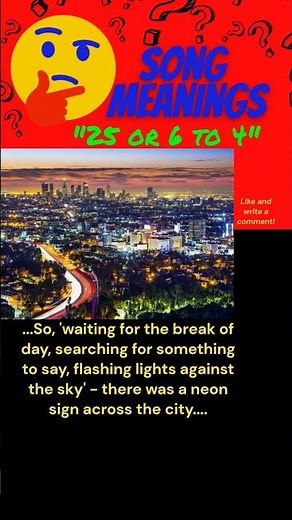The Meaning Behind The Song "25 or 6 to 4" By Chicago