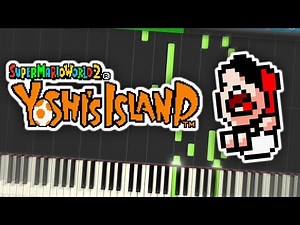 Super Mario World 2 Yoshi's Island Story Music Box Theme Piano Tutorial Synthesia