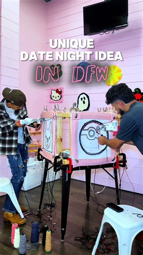 Your sign to try a DIY craft date at @FuzzLab 🎨 We checked out Fuzz Lab and you can walk in and make things like: • 🧶 Rug tufting: ~$48–$198 • 🐻 Drip bears: ~$12–$258 (depending on size) • 📱 Cream clay phone cases: ~$12–$38 Most crafts take about 1–3 hours and you leave with your creation the same day. 📍 Fort Worth (@fuzzlabfortworth ) Also in Dallas and Waco Save this for your next DFW date idea ✨ #datenightideas #rugmaking #fortworthtexas #dallastx #thingstodoindallas
