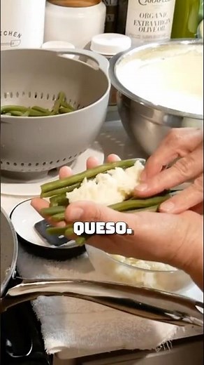 Ejotes Rellenos Receta Fácil y Deliciosa #recetas #receta #reels