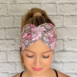 Women's Floral Headband, Flower Hair Accessory, Wide Twist Soft Headband, New Mom Gift - Etsy