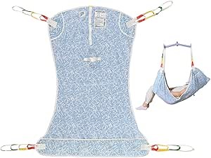 Full Body Patient Lift Sling with Vibrant Patterns - Heavy Duty Mesh Transfer Sling for Elderly, Disabled Bed Repositioning & Lifting| SWL 500 lbs (7503-Dotted Abstract, Medium)