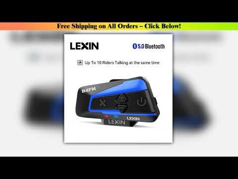 Brand Lexin LX-B4FM-X for 10 Riders Intercom Motorcycle Bluetooth Helmet Headsets BT Moto