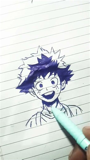 deku face drawing 🔥🔥 #deku #facedrawing #youtube