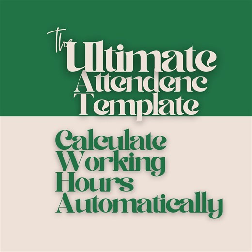 Auto Work Hours Calculator HR Time Tracking Spreadsheet Employee Attendance Excel Template - Etsy