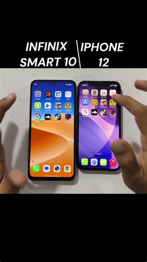 Infinix Smart 10 vs iPhone 12 - Speed Test
