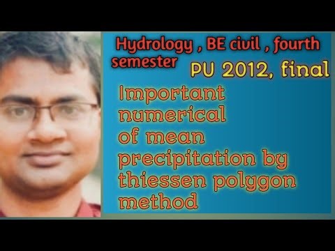 Engineering Hydrology/ mean precipitation/ Thiessen polygon method/ BE Civil/ fourth semester